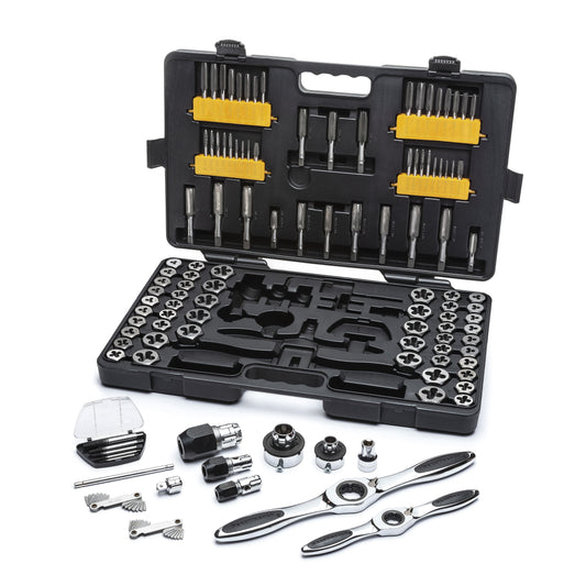 Gearwrench 82812 114 Piece SAE/Metric Ratcheting Tap and Die Set