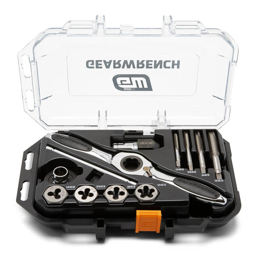 Gearwrench 82817 13 Piece SAE Ratcheting Tap & Die Set