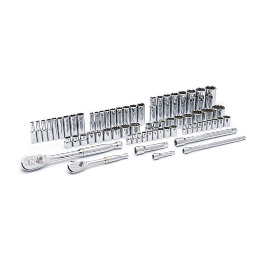 Gearwrench 83000 68 Piece 1/4" & 3/8" Drive 6 & 12 Point Standard and Deep SAE/Metric Mechanics Tool Set