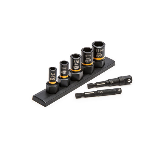 Gearwrench 83911 7 Piece 1/4" & 3/8" Drive SAE Bolt Biter™ Impact Extraction Socket Set