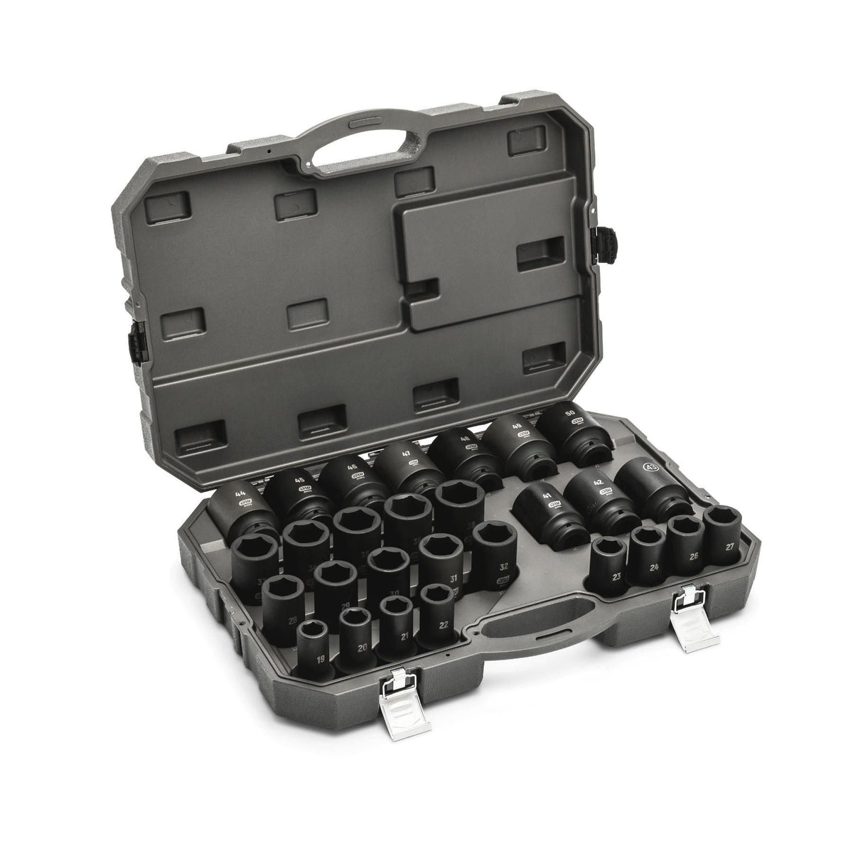 Gearwrench 84033 28 Piece 3/4" Drive 6 Point Metric Deep Impact Socket Set