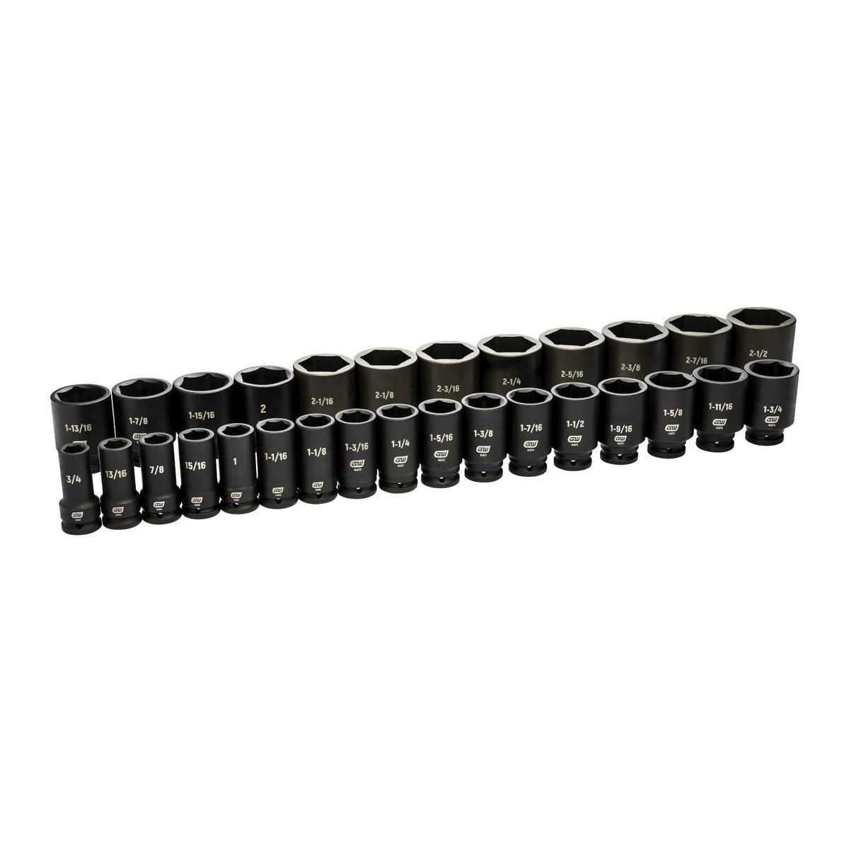 Gearwrench 84037 29 Piece 3/4" Drive 6 Point SAE Deep Impact Socket Set