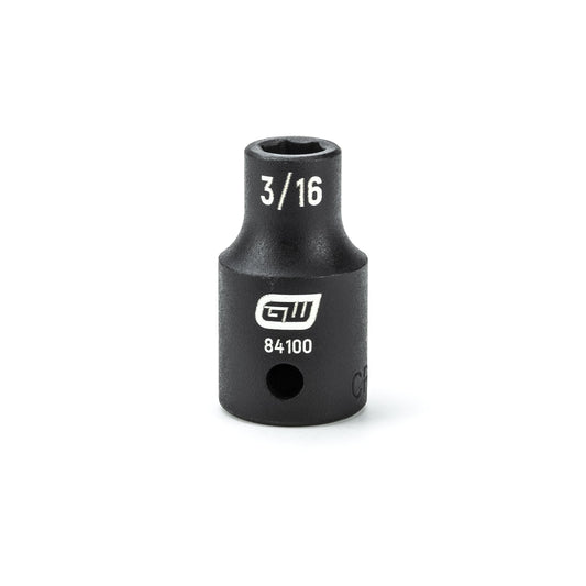 Gearwrench 84100 1/4" Drive 6 Point Standard Impact SAE Socket 3/16"