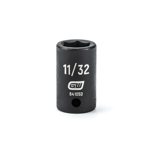 Gearwrench 84105D 1/4" Drive 6 Point Standard Impact SAE Socket 11/32"