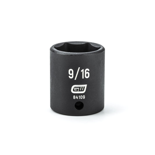 Gearwrench 84109 1/4" Drive 6 Point Standard Impact SAE Socket 9/16"