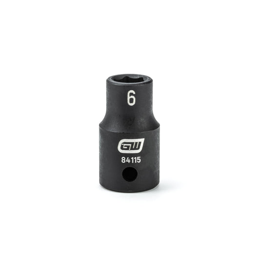 Gearwrench 84115 1/4" Drive 6 Point Standard Impact Metric Socket 6mm