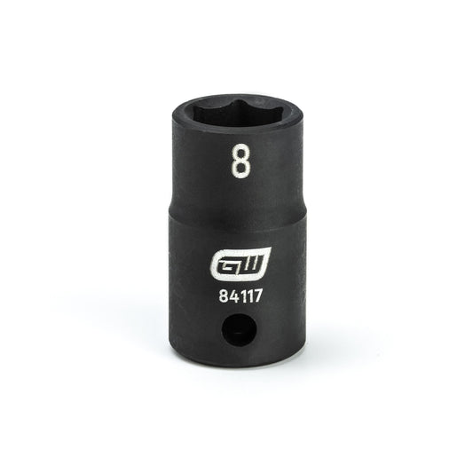 Gearwrench 84117 1/4" Drive 6 Point Standard Impact Metric Socket 8mm