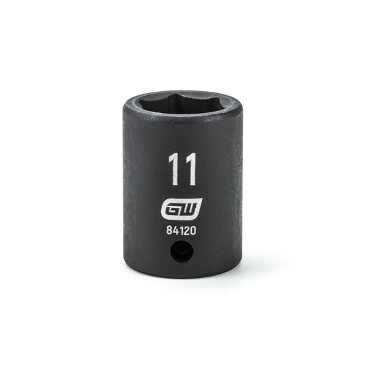 Gearwrench 84120 1/4" Drive 6 Point Standard Impact Metric Socket 11mm