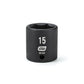 Gearwrench 84124 1/4" Drive 6 Point Standard Impact Metric Socket 15mm