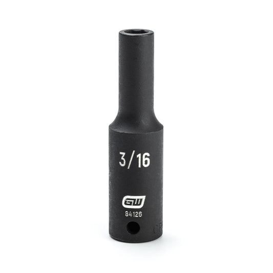 Gearwrench 84126 1/4" Drive 6 Point Deep Impact SAE Socket 3/16"