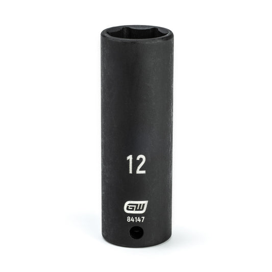Gearwrench 84147 1/4" Drive 6 Point Deep Impact Metric Socket 12mm