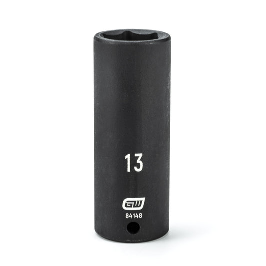 Gearwrench 84148 1/4" Drive 6 Point Deep Impact Metric Socket 13mm