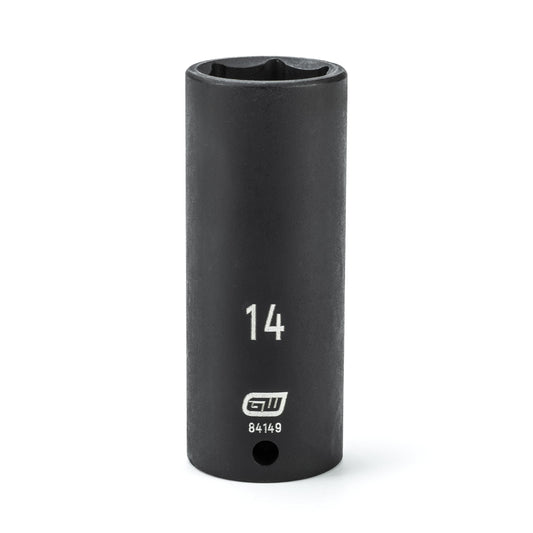 Gearwrench 84149 1/4" Drive 6 Point Deep Impact Metric Socket 14mm