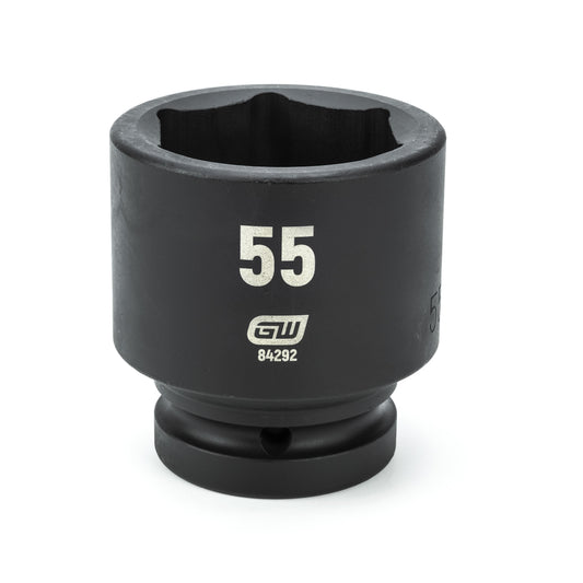 Gearwrench 84292 1" Drive 6 Point Standard Impact Metric Socket 55mm