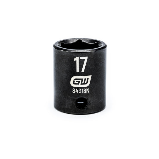 Gearwrench 84318N 3/8" Drive 6 Point Standard Impact Metric Socket 17mm