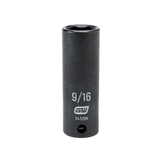 Gearwrench 84326N 3/8" Drive 6 Point Deep Impact SAE Socket 9/16"