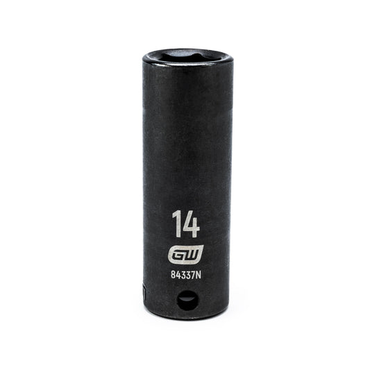 Gearwrench 84337N 3/8" Drive 6 Point Deep Impact Metric Socket 14mm