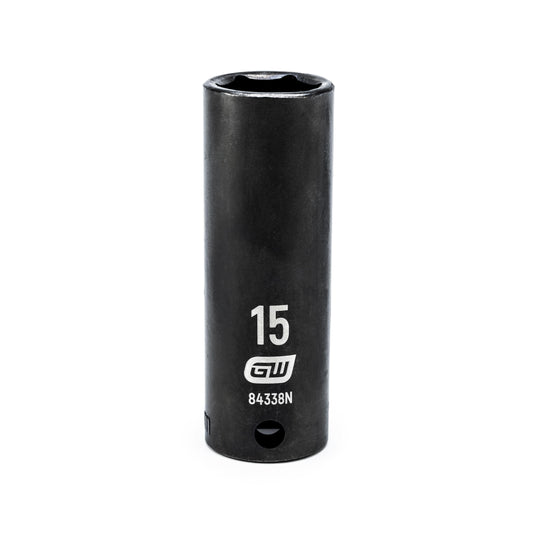 Gearwrench 84338N 3/8" Drive 6 Point Deep Impact Metric Socket 15mm