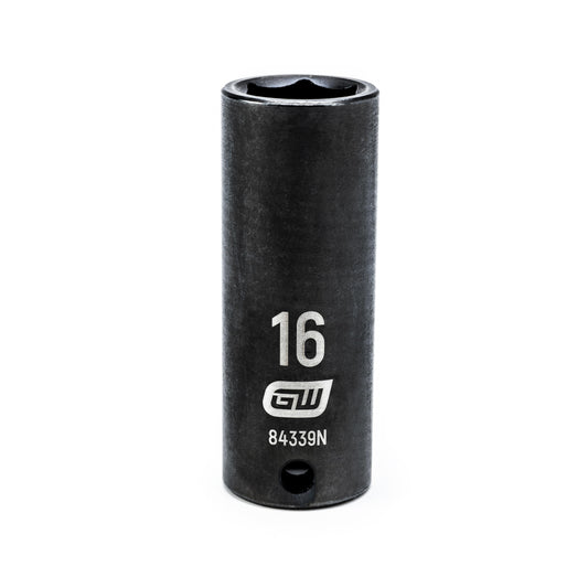 Gearwrench 84339N 3/8" Drive 6 Point Deep Impact Metric Socket 16mm