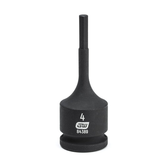 Gearwrench 84389 3/8" Drive Hex Bit Impact Metric Socket 4mm