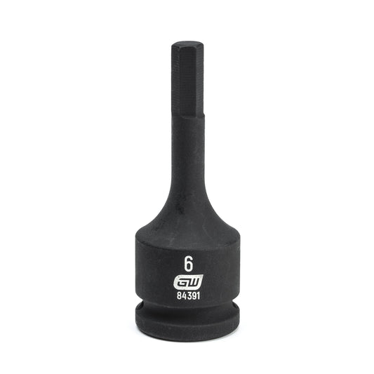 Gearwrench 84391 3/8" Drive Hex Bit Impact Metric Socket 6mm