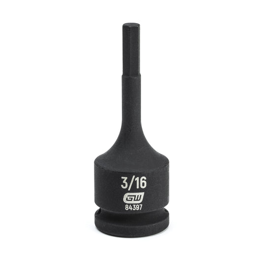 Gearwrench 84397 3/8" Drive Hex Bit Impact SAE Socket 3/16"