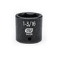 Gearwrench 84513N 1/2" Drive 6 Point Standard Impact SAE Socket 1-3/16"