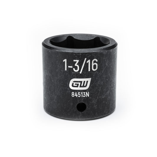Gearwrench 84513N 1/2" Drive 6 Point Standard Impact SAE Socket 1-3/16"