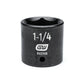 Gearwrench 84514N 1/2" Drive 6 Point Standard Impact SAE Socket 1-1/4"