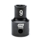 Gearwrench 84521N 1/2" Drive 6 Point Standard Impact Metric Socket 9mm