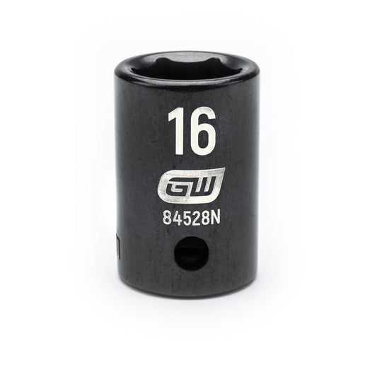 Gearwrench 84528N 1/2" Drive 6 Point Standard Impact Metric Socket 16mm