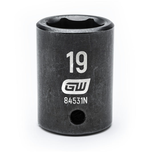 Gearwrench 84531N 1/2" Drive 6 Point Standard Impact Metric Socket 19mm