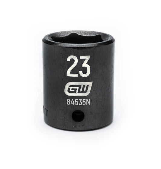 Gearwrench 84535N 1/2" Drive 6 Point Standard Impact Metric Socket 23mm