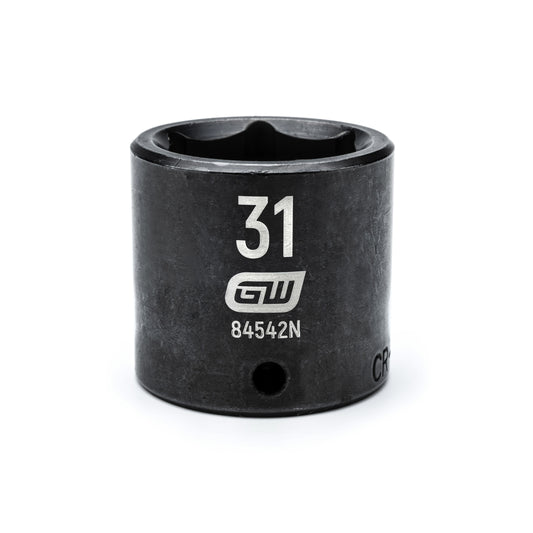 Gearwrench 84542N 1/2" Drive 6 Point Standard Impact Metric Socket 31mm