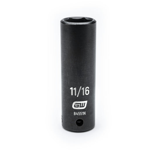 Gearwrench 84551N 1/2" Drive 6 Point Deep Impact SAE Socket 11/16"