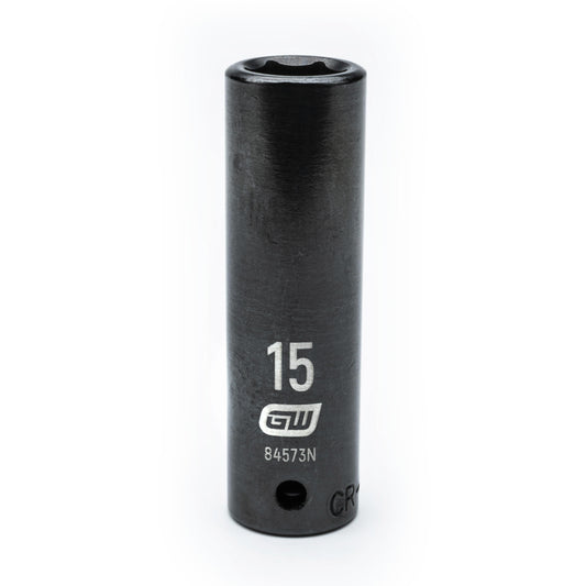 Gearwrench 84573N 1/2" Drive 6 Point Deep Impact Metric Socket 15mm