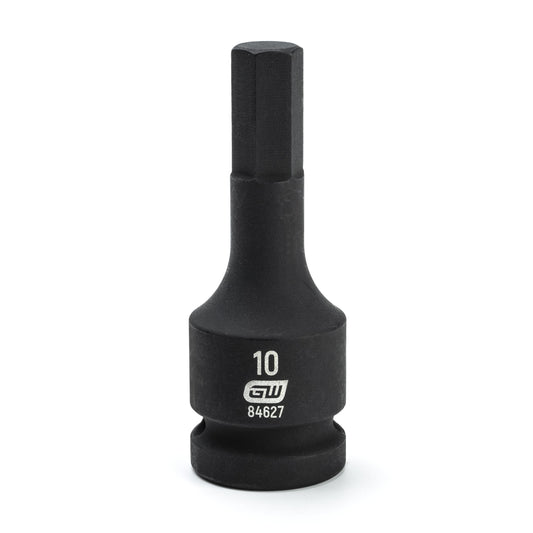 Gearwrench 84627 1/2" Drive Hex Bit Impact Metric Socket 10mm