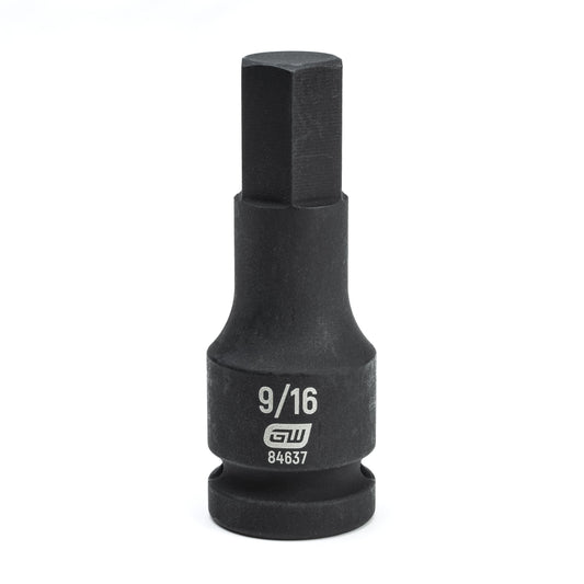 Gearwrench 84637 1/2" Drive Hex Bit Impact SAE Socket 9/16"