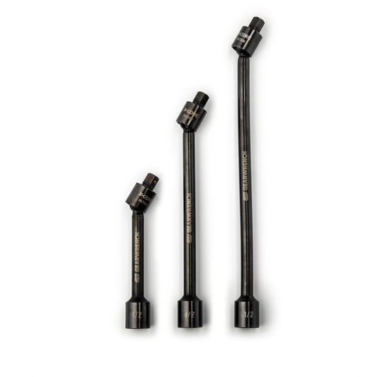 Gearwrench 84721N 3 Piece 1/2" Drive X-Core™ Pinless Universal Joint Impact Extension Set 6", 9" & 12"