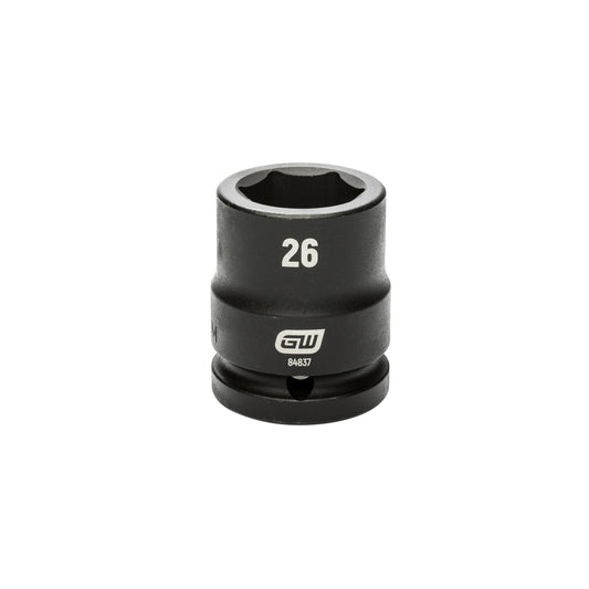 Gearwrench 84837 3/4" Drive 6 Point Standard Impact Metric Socket 26mm