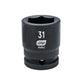 Gearwrench 84842 3/4" Drive 6 Point Standard Impact Metric Socket 31mm
