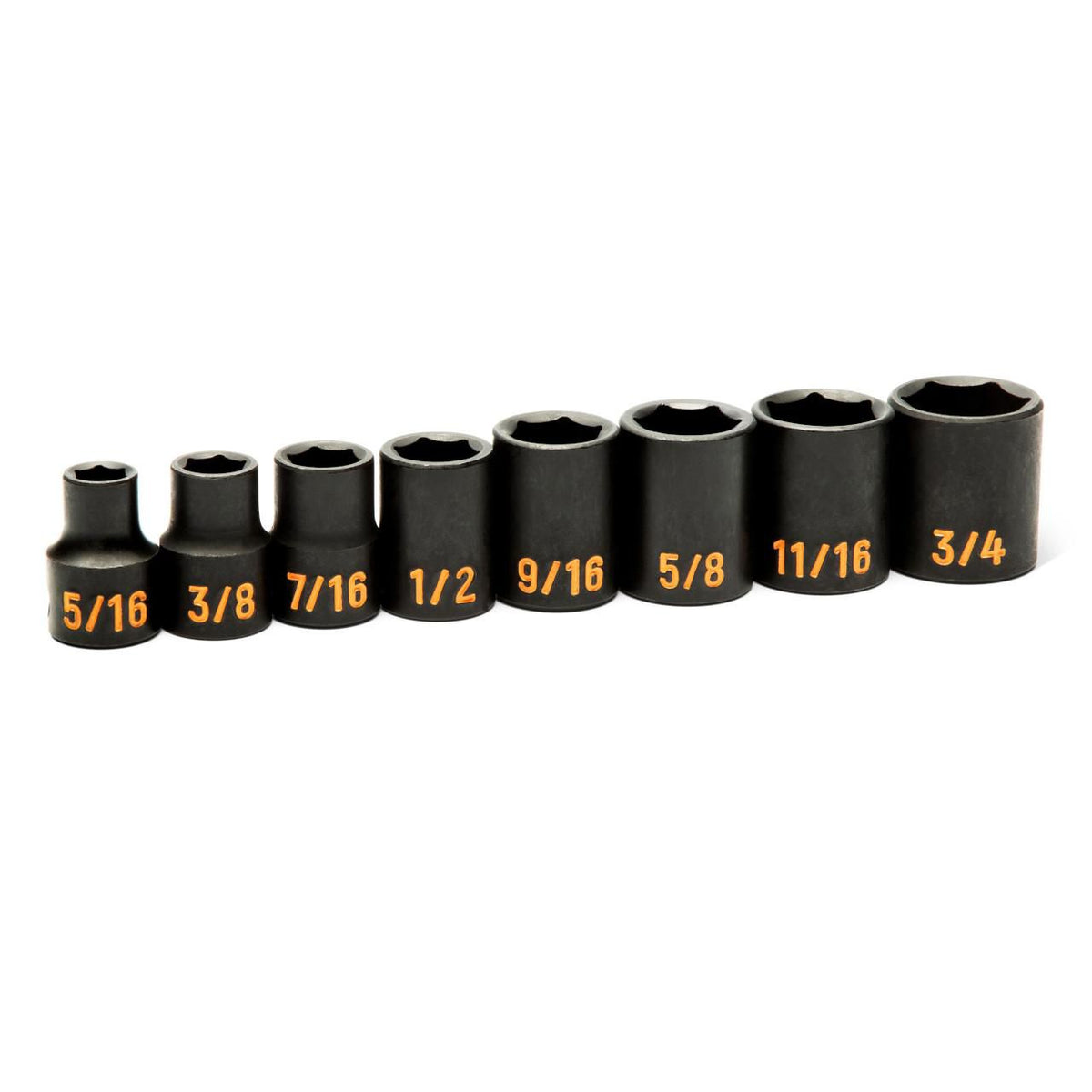 Gearwrench 84910H 8 Piece 3/8" Drive 6 Point SAE Hi-Viz Impact Socket Set