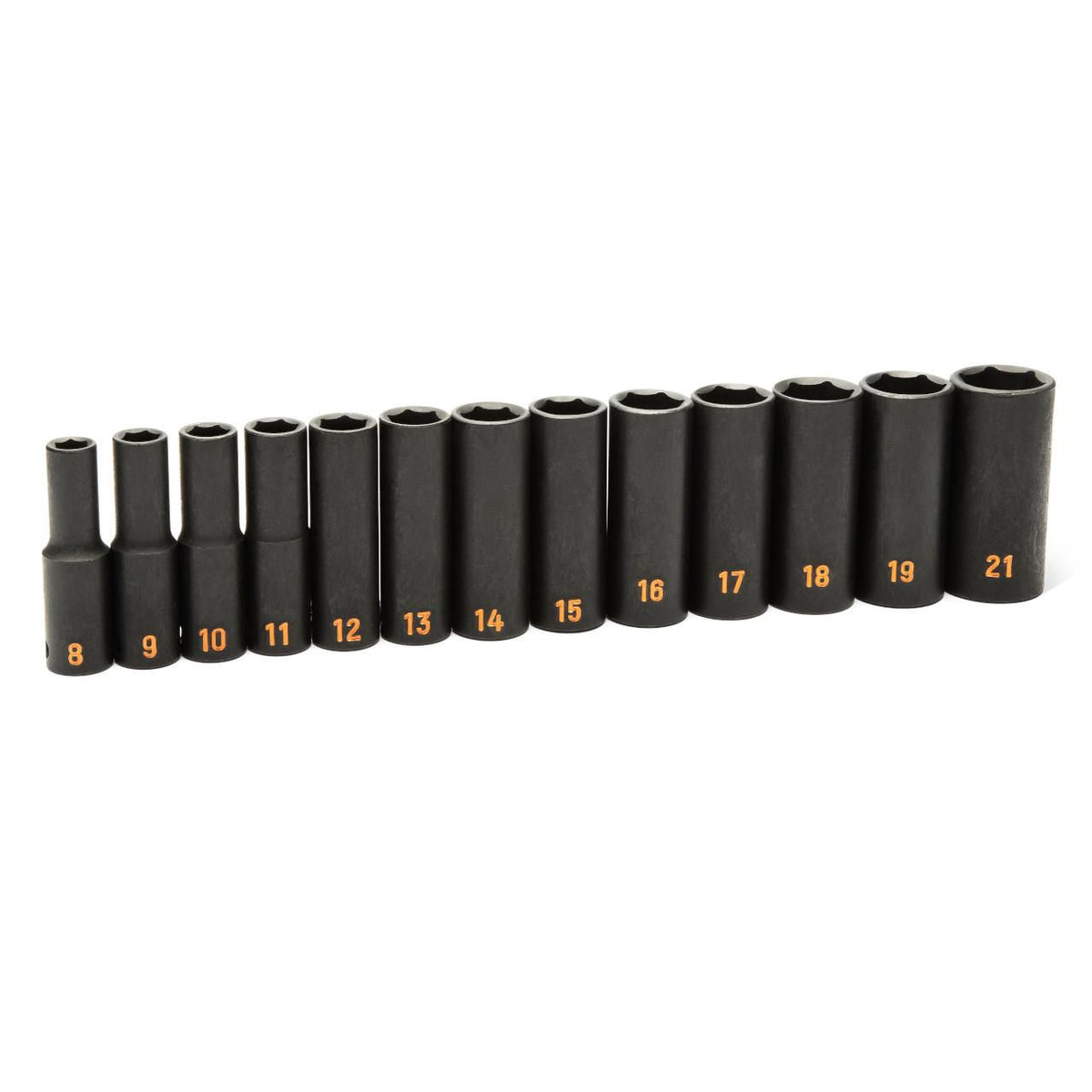Gearwrench 84914H 13 Piece 3/8" Drive 6 Point Metric Hi-Viz Deep Impact Socket Set
