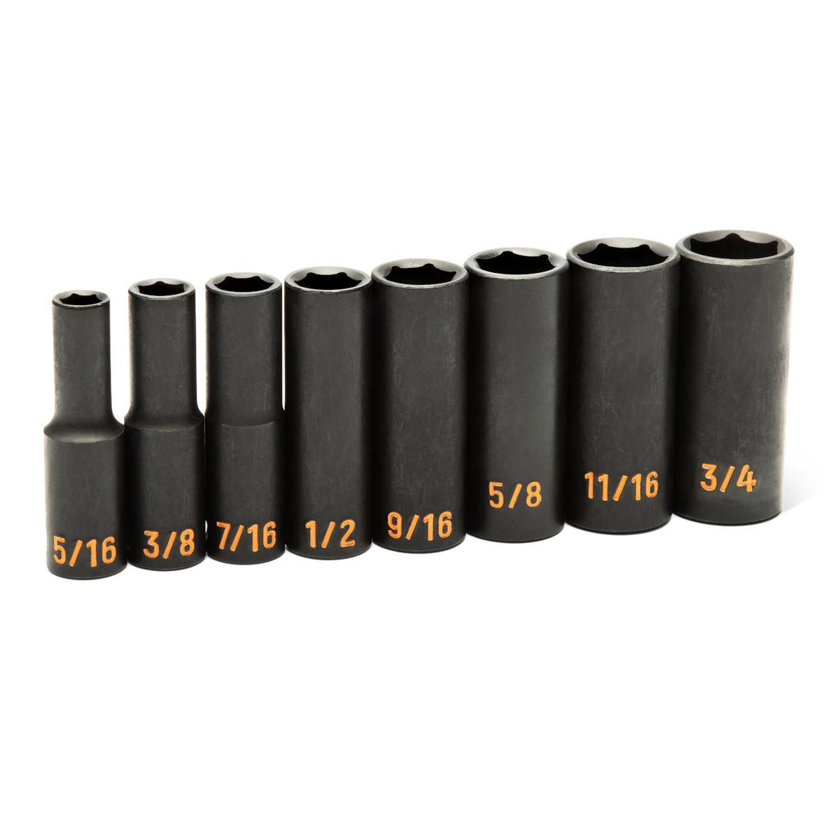 Gearwrench 84915H 8 Piece 3/8" Drive 6 Point SAE Hi-Viz Deep Impact Socket Set