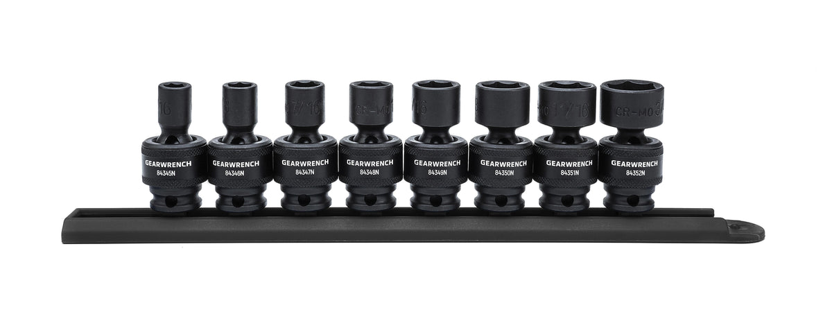 Gearwrench 84917N 8 Piece 3/8" Drive 6 Point Standard Universal Impact SAE Socket Set
