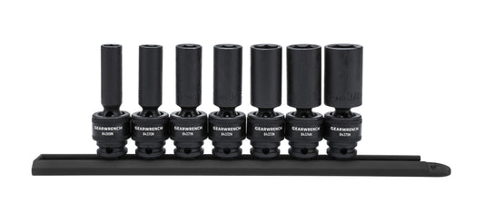 Gearwrench 84923N 7 Piece 3/8" Drive 6 Point Deep Universal Impact SAE Socket Set
