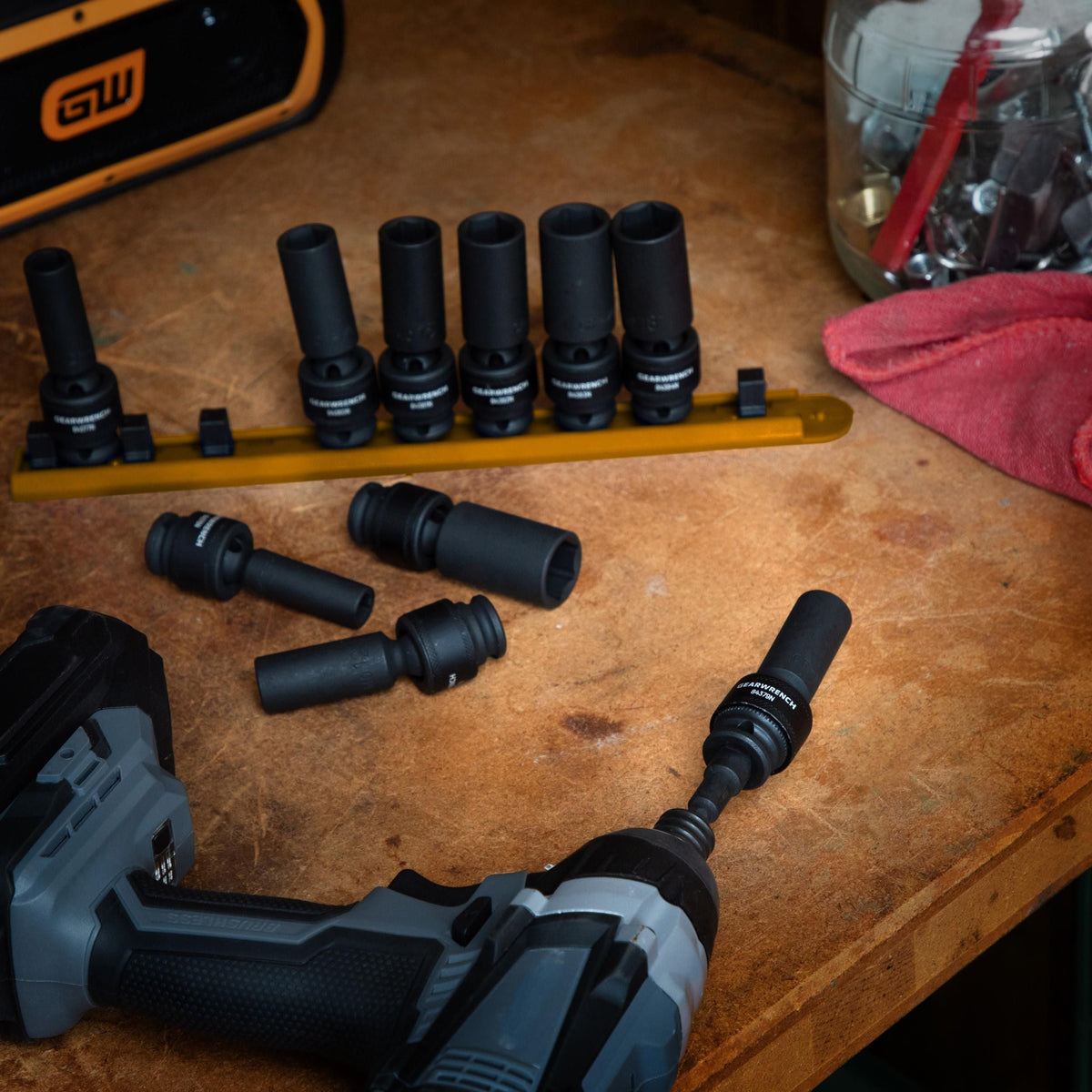 Gearwrench 84924N 10 Piece 3/8" Drive 6 Point Deep Universal Impact Metric Socket Set