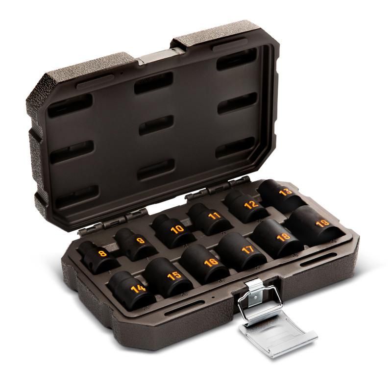 Gearwrench 84930H 12 Piece 1/2" Drive 6 Point Metric Hi-Viz Impact Socket Set