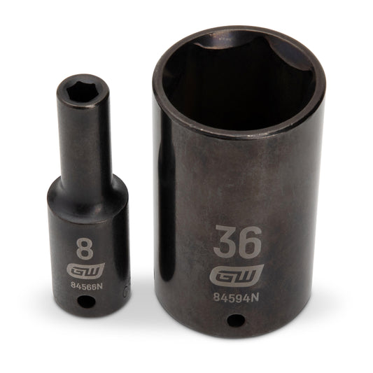 Gearwrench 84935N 29 Piece 1/2" Drive 6 Point Deep Impact Metric Socket Set