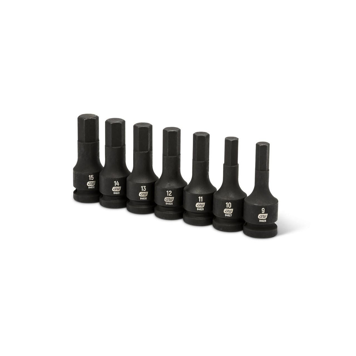 Gearwrench 84940 7 Piece 1/2" Drive Hex Bit Impact Metric Socket Set